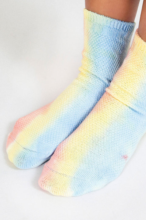 Thermal Tie Dye Knit Ankle Sock